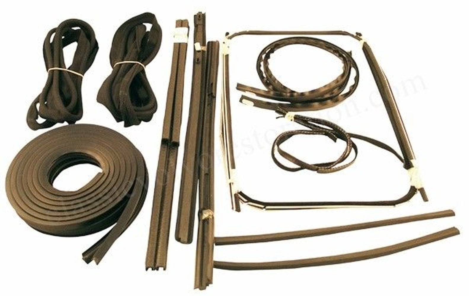 Gummi och Styrlistsats med svart textillist