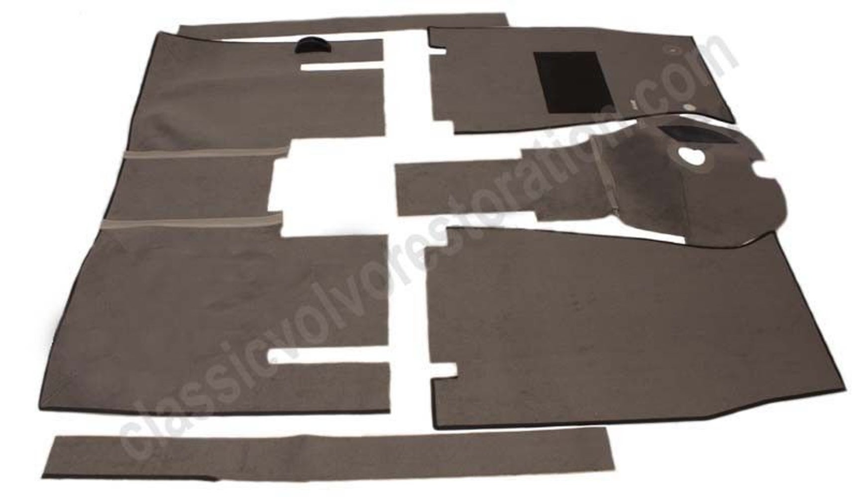 Mattsats B16 grå textil