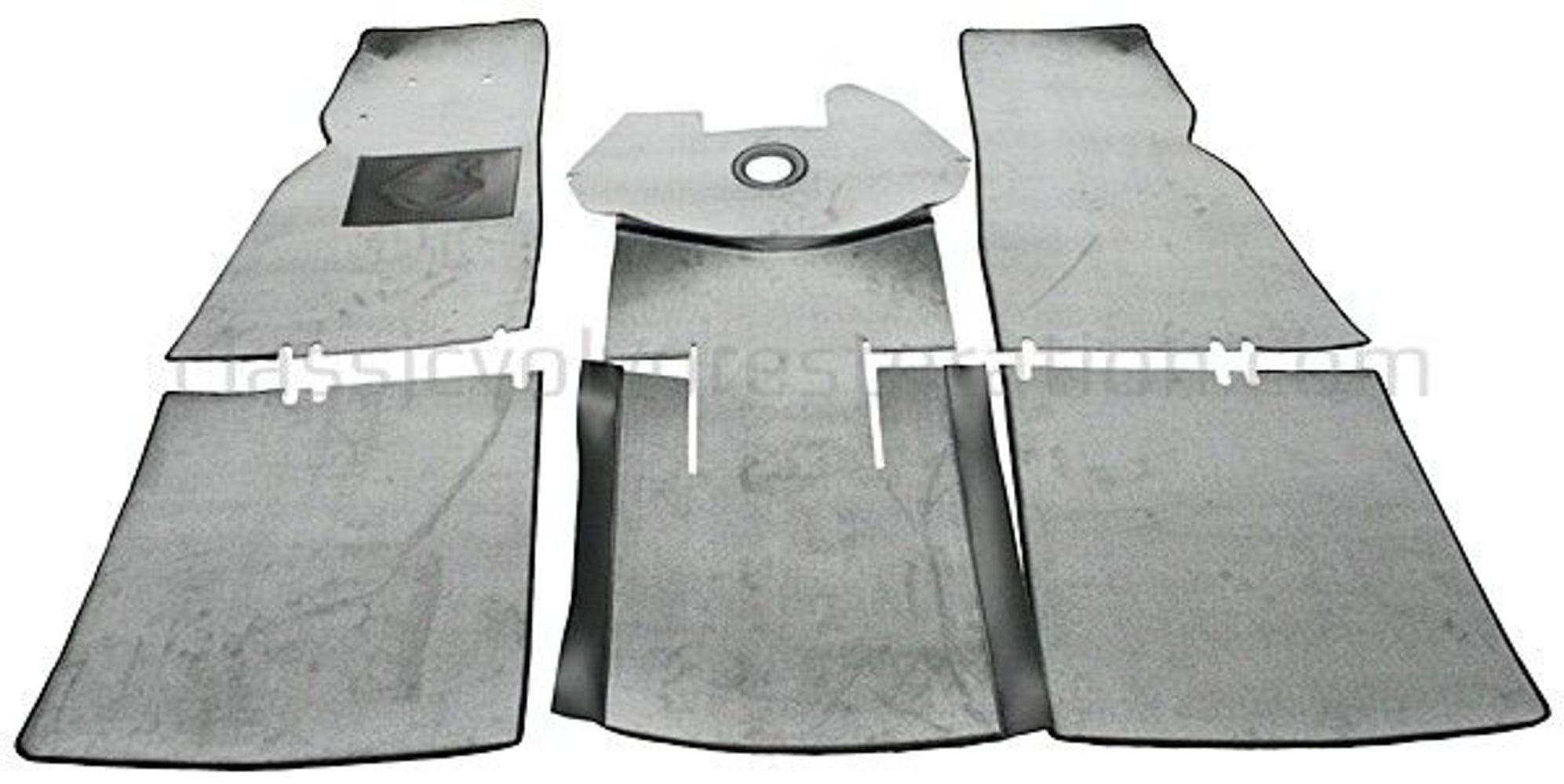 Mattsats grå textil