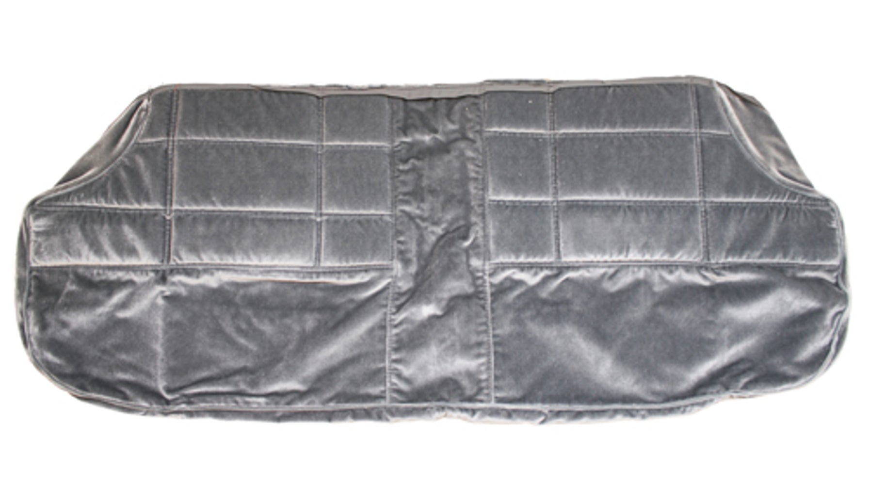 Klädsel baksits grå plysch