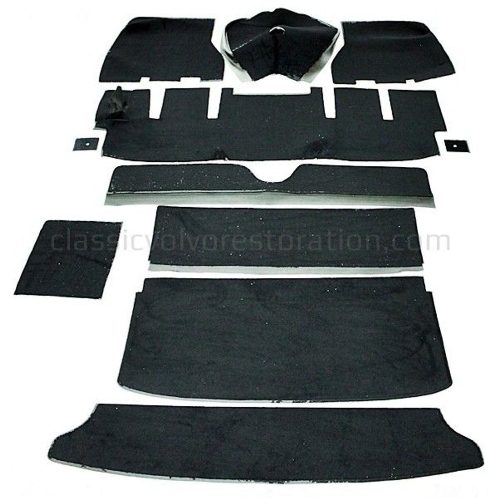 Jeu de tapis noir textile