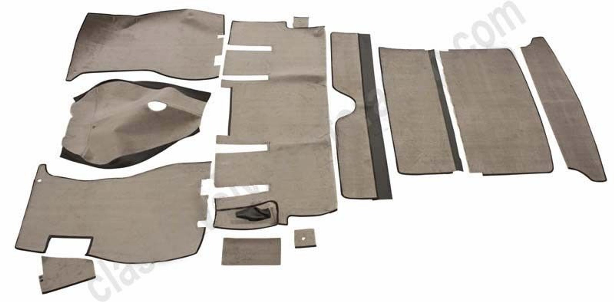 Mattsats grå textil