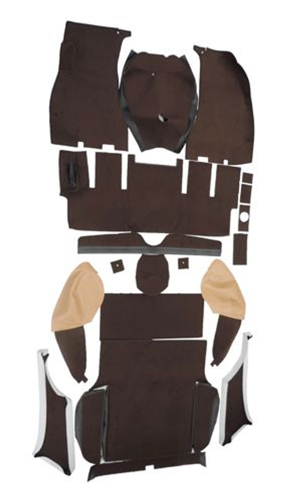 Mattsats 1800 ES brun/guld