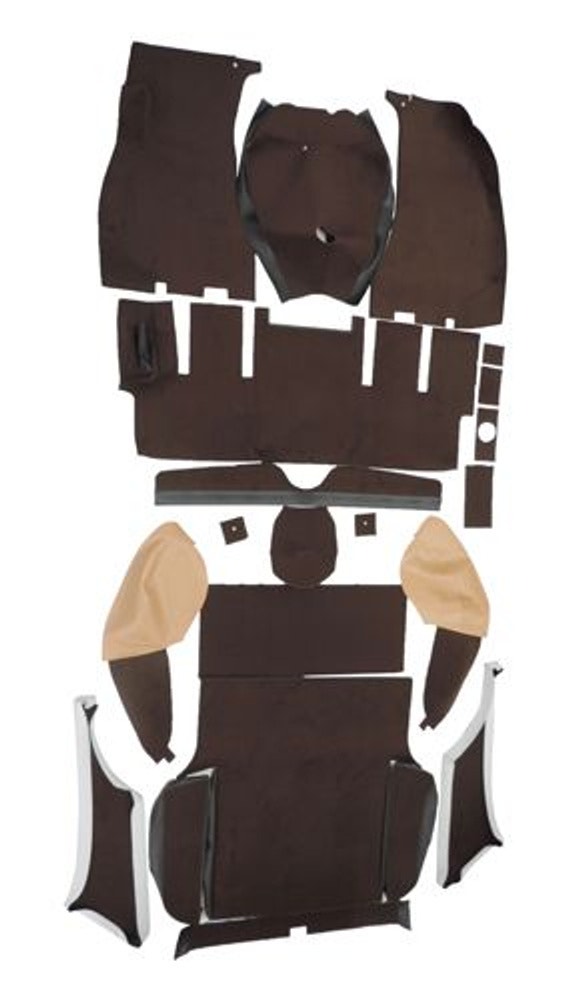 Mattsats 1800 ES brun/guld