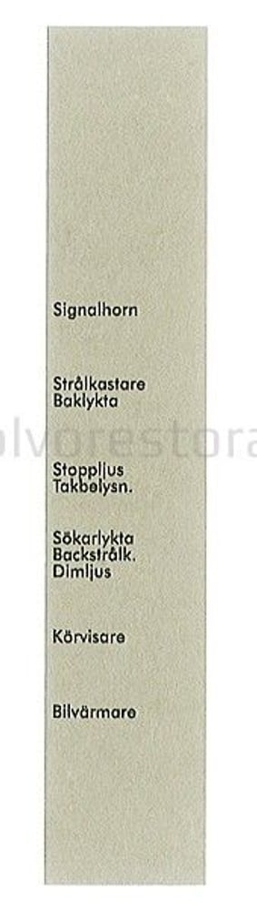 Dekal säkringshållare papper