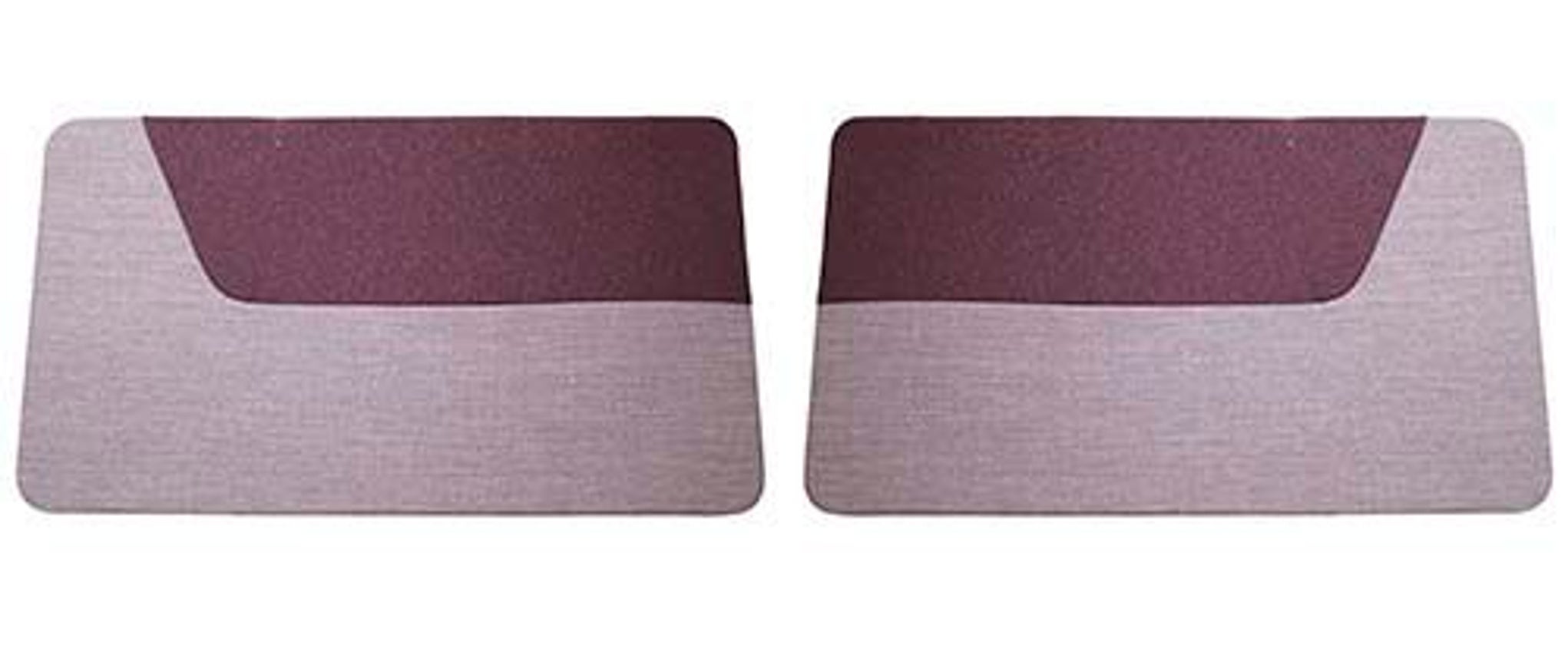 Dørpanel rød/grå helstoff