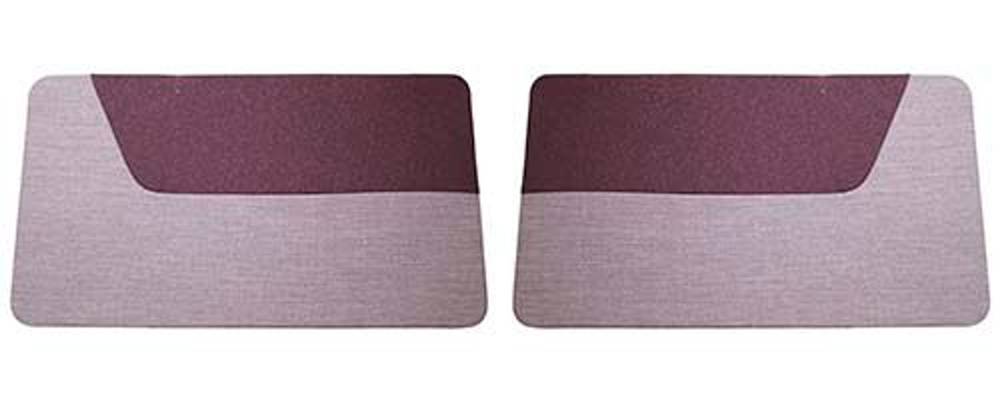 Dørpanel rød/grå helstoff