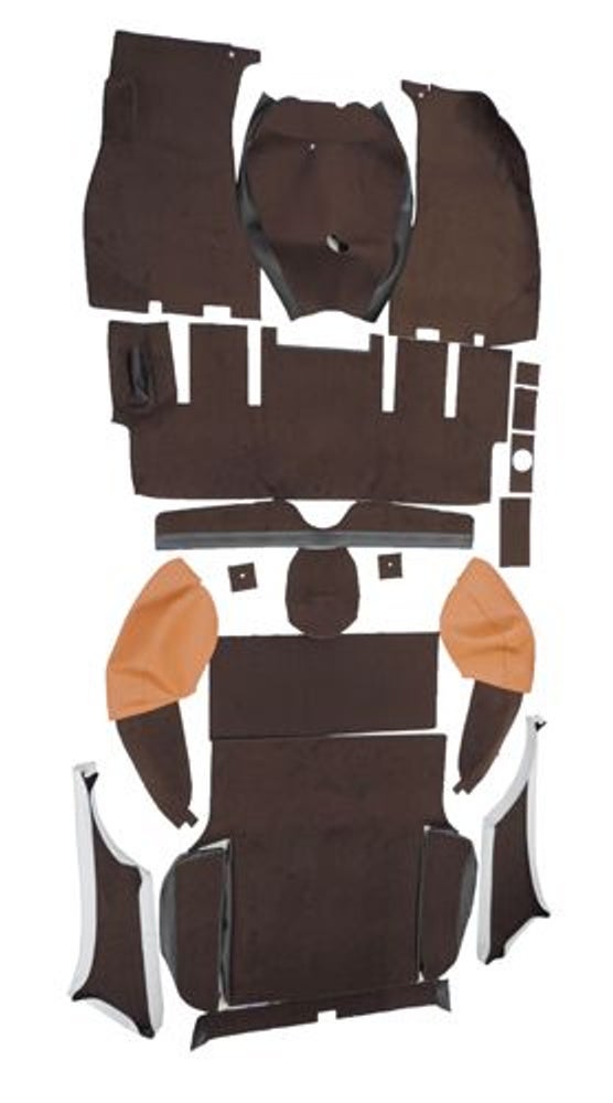 Mattsats 1800 ES brun textil