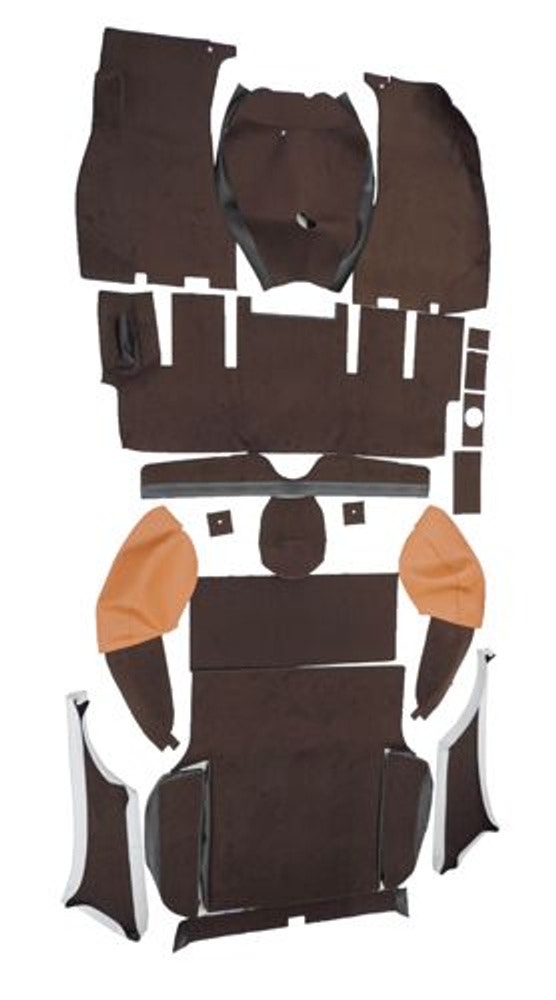 Mattsats 1800 ES brun textil