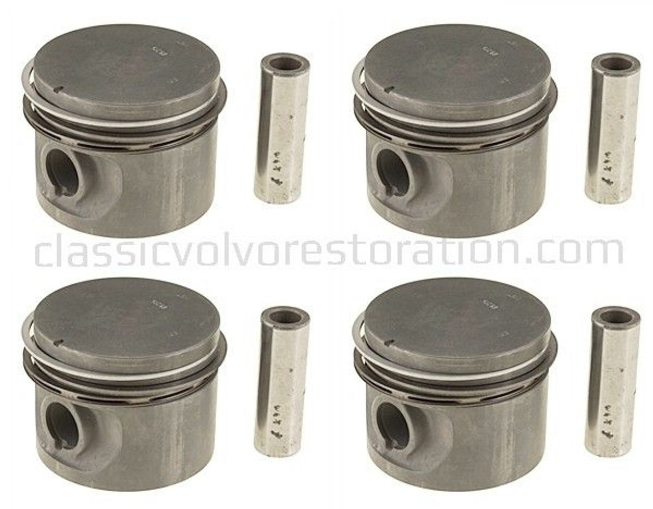 Kolvsats (4 st) med ringar B19/B20/B30 0,015"