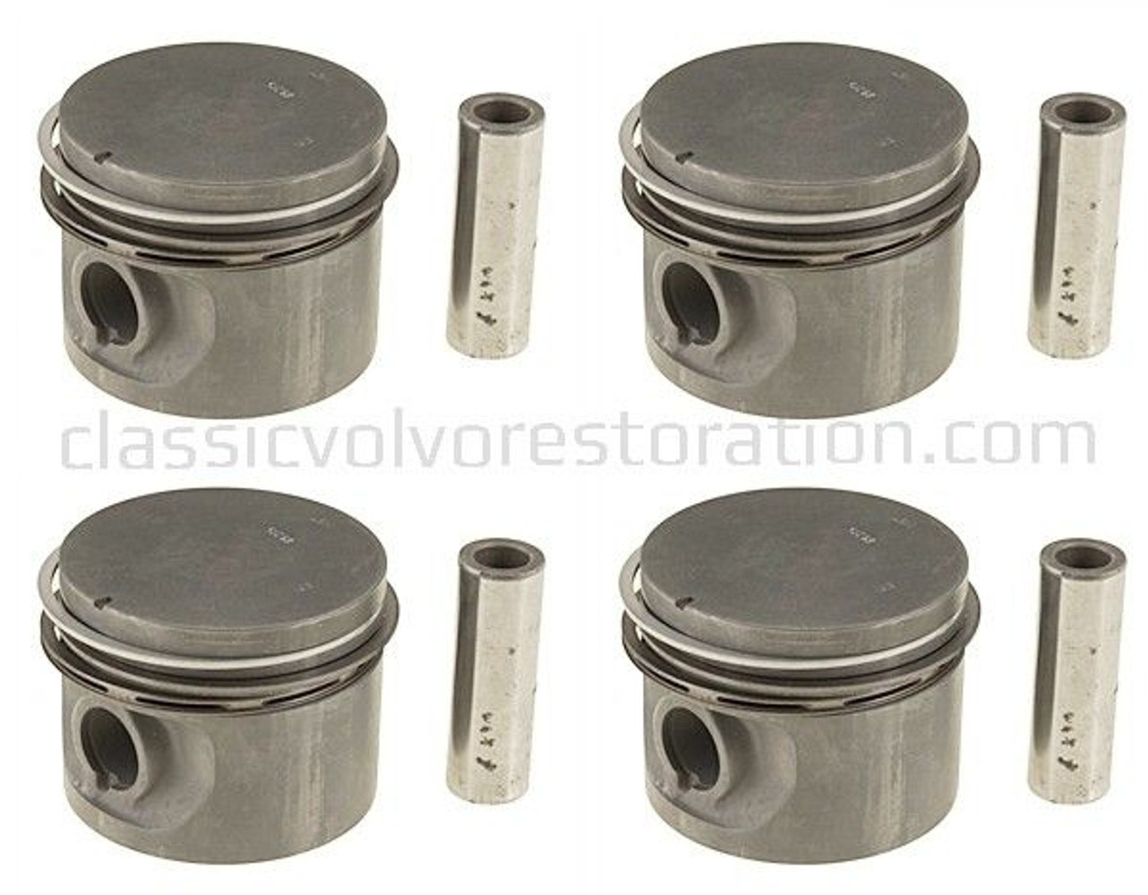 Kolvsats (4 st) med ringar B19/B20/B30 0,015"
