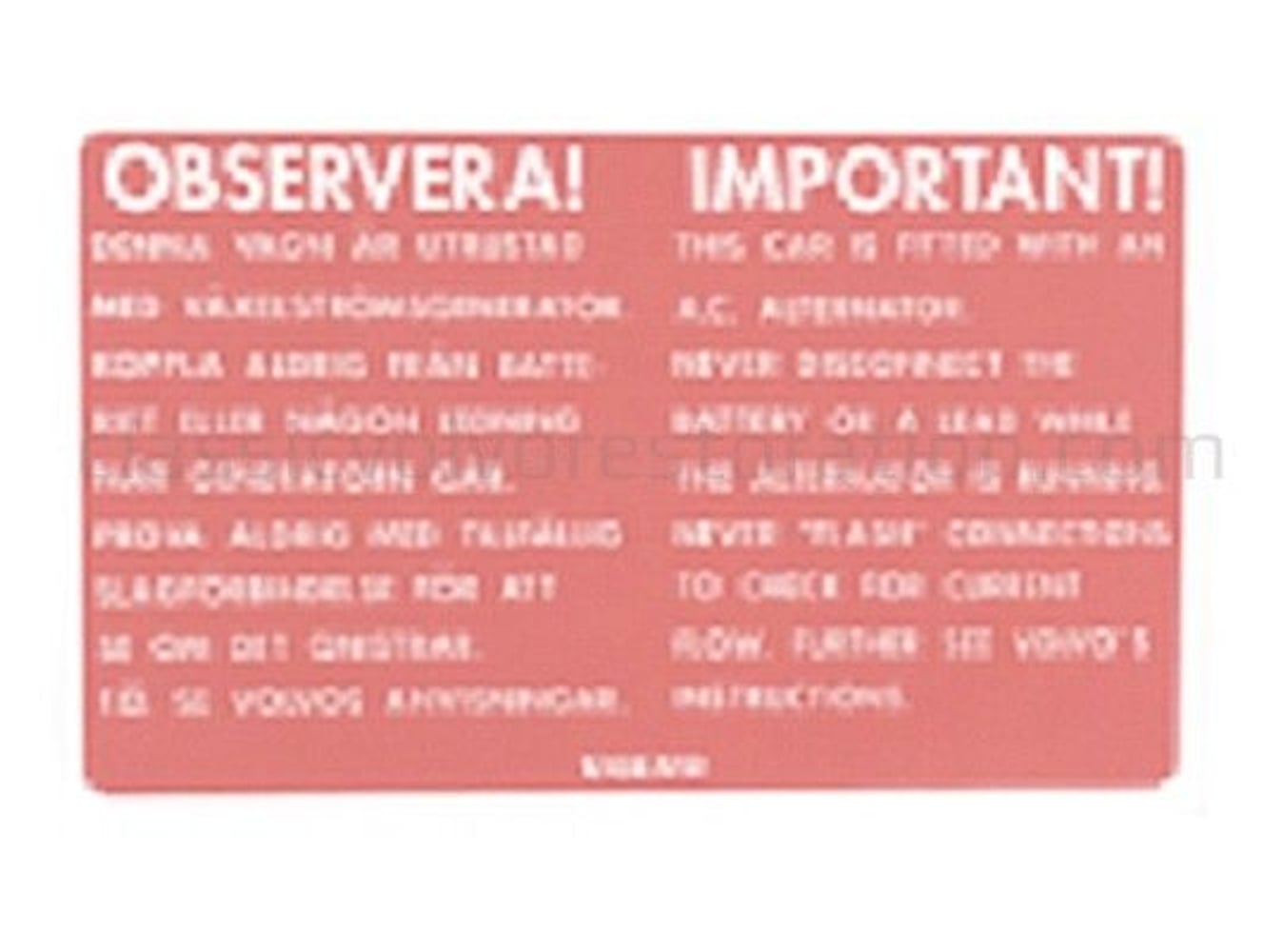 Dekal växelströmsgenerator 123GT