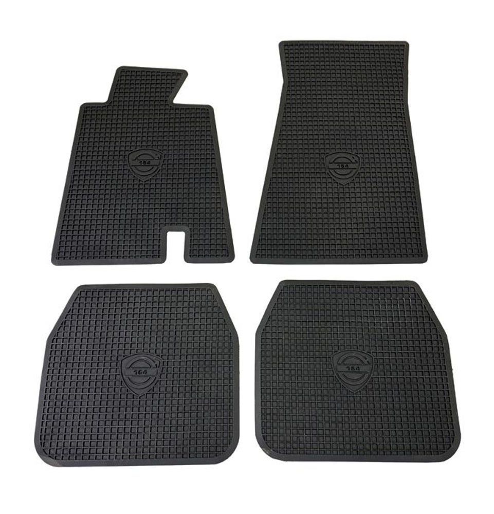 Mattesett tilbehør svart gummi