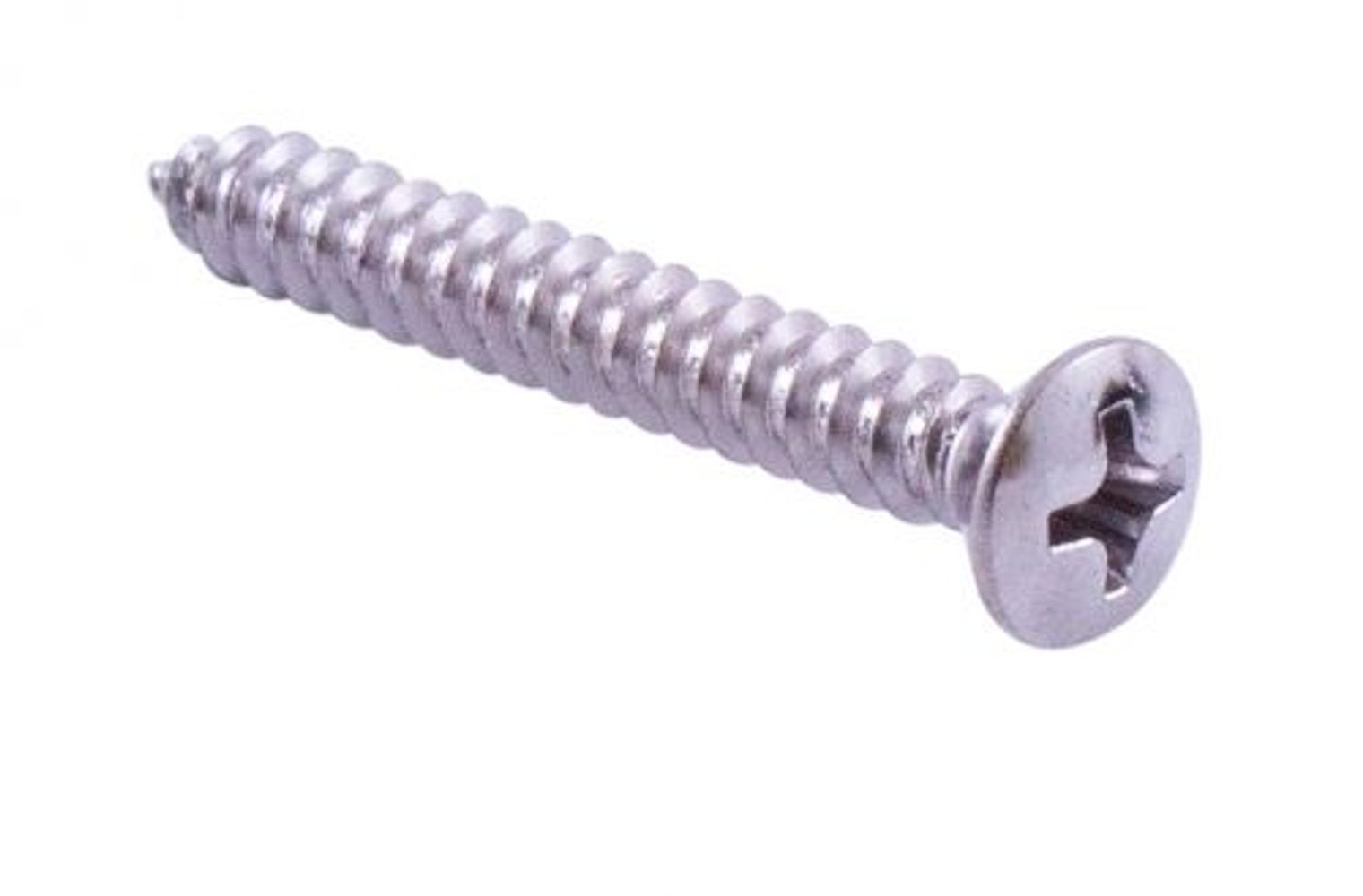 Skruv Phillips med försänkt skalle #8 x 1-1/4" Kromad