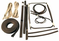 Gummi och styrlistsats med grå textillist