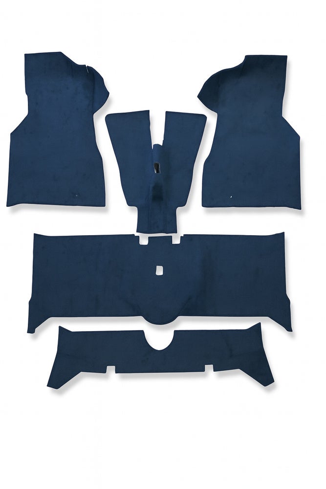 Jeu de tapis bleu textile