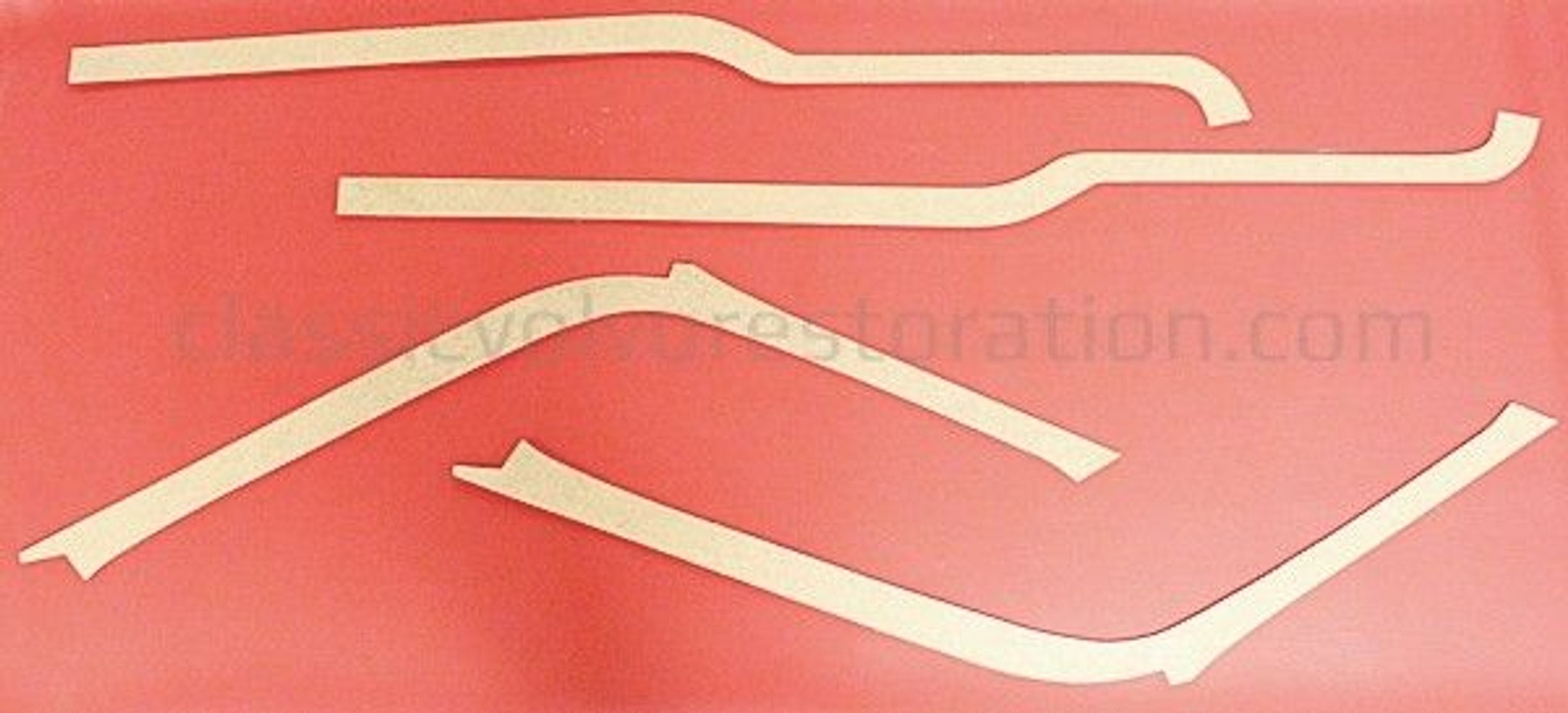 Panelsats B-stolpe/över dörr Volvo Duett 1958-62 röd