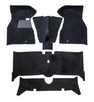 Mattsats svart textil