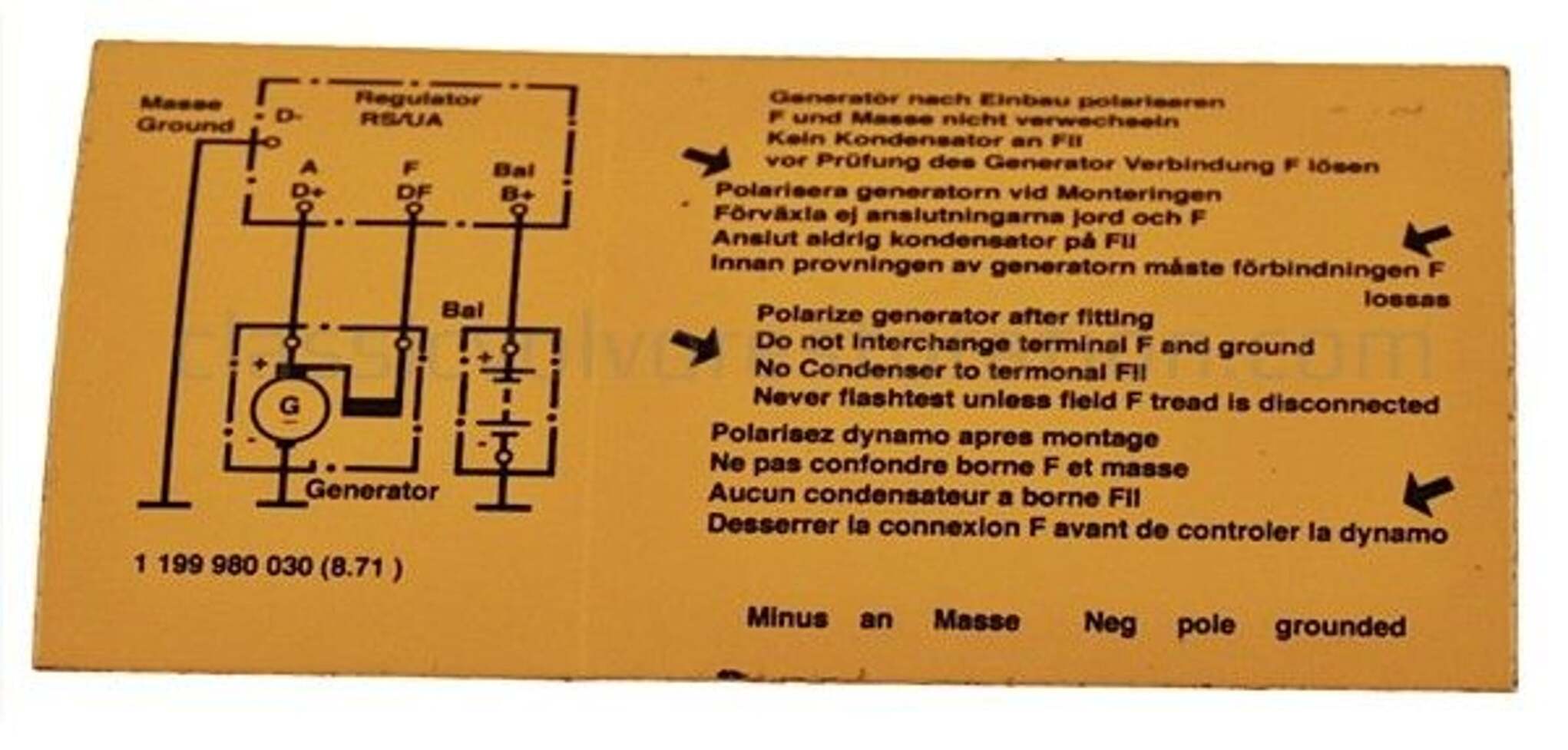 Dekal laddningsrelä 6V