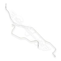 Bromsrör 2-krets vänster förbockat