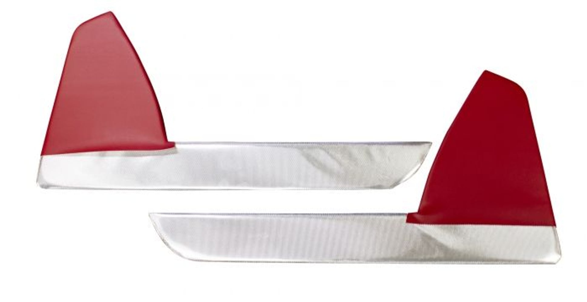 Dörrpanel undre röd/silver