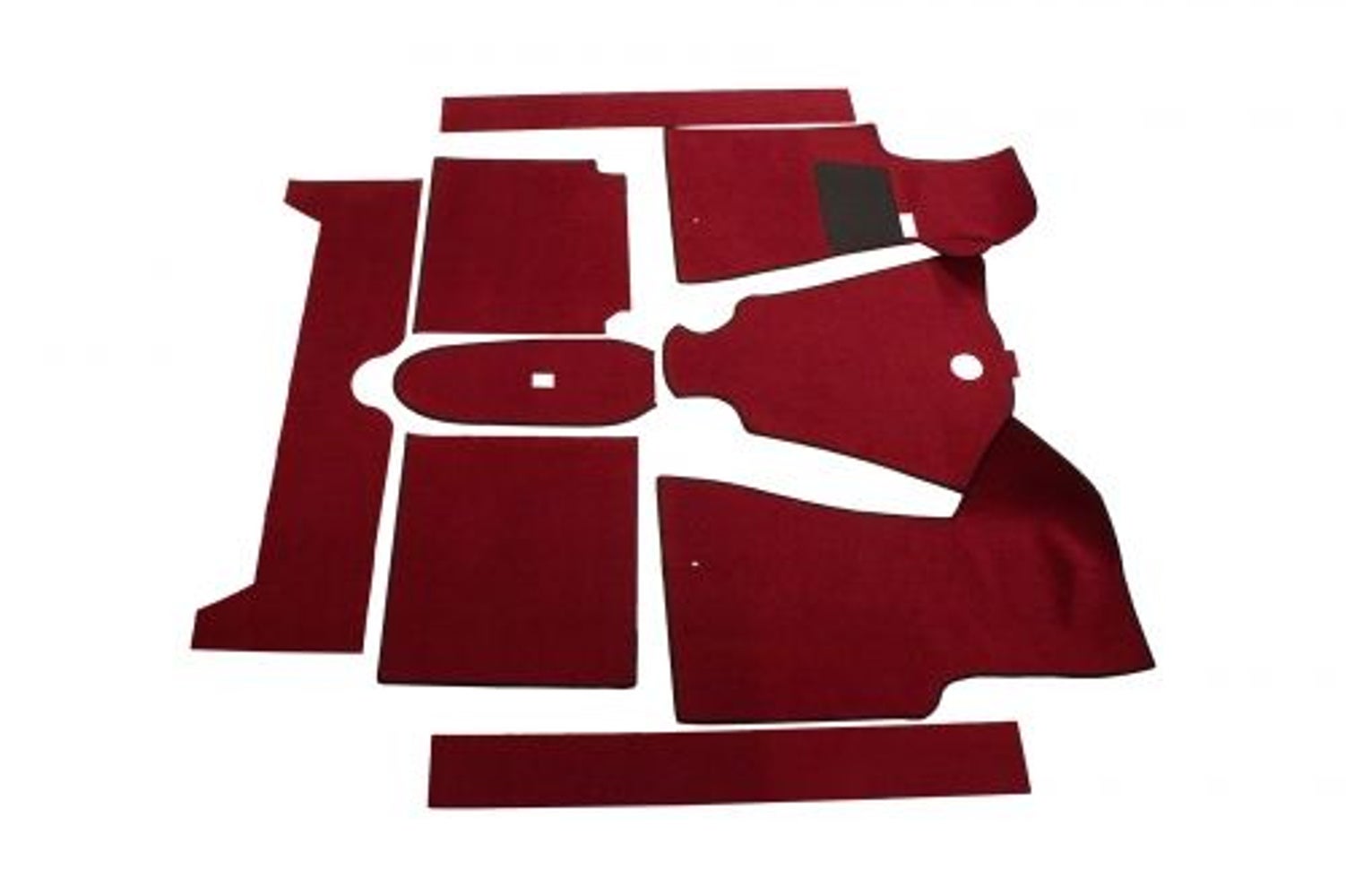 Mattsats röd textil