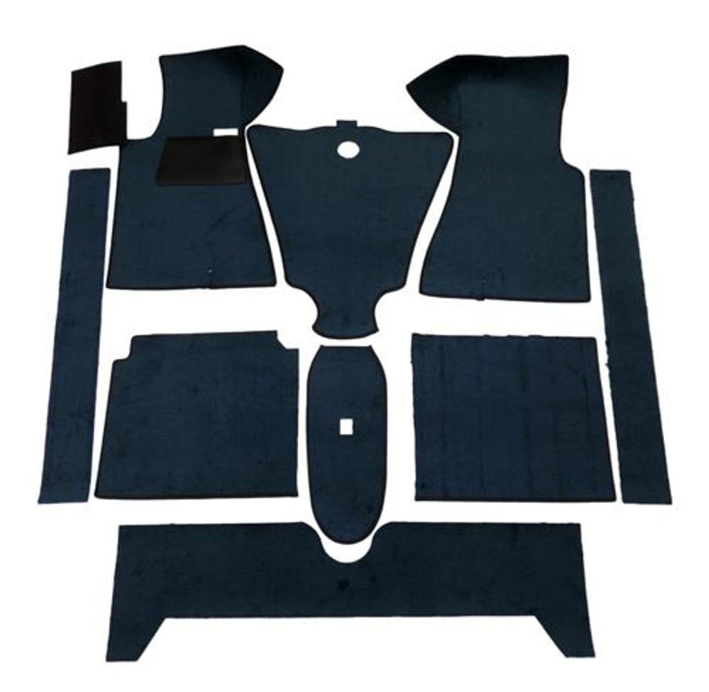 Mattsats blå textil