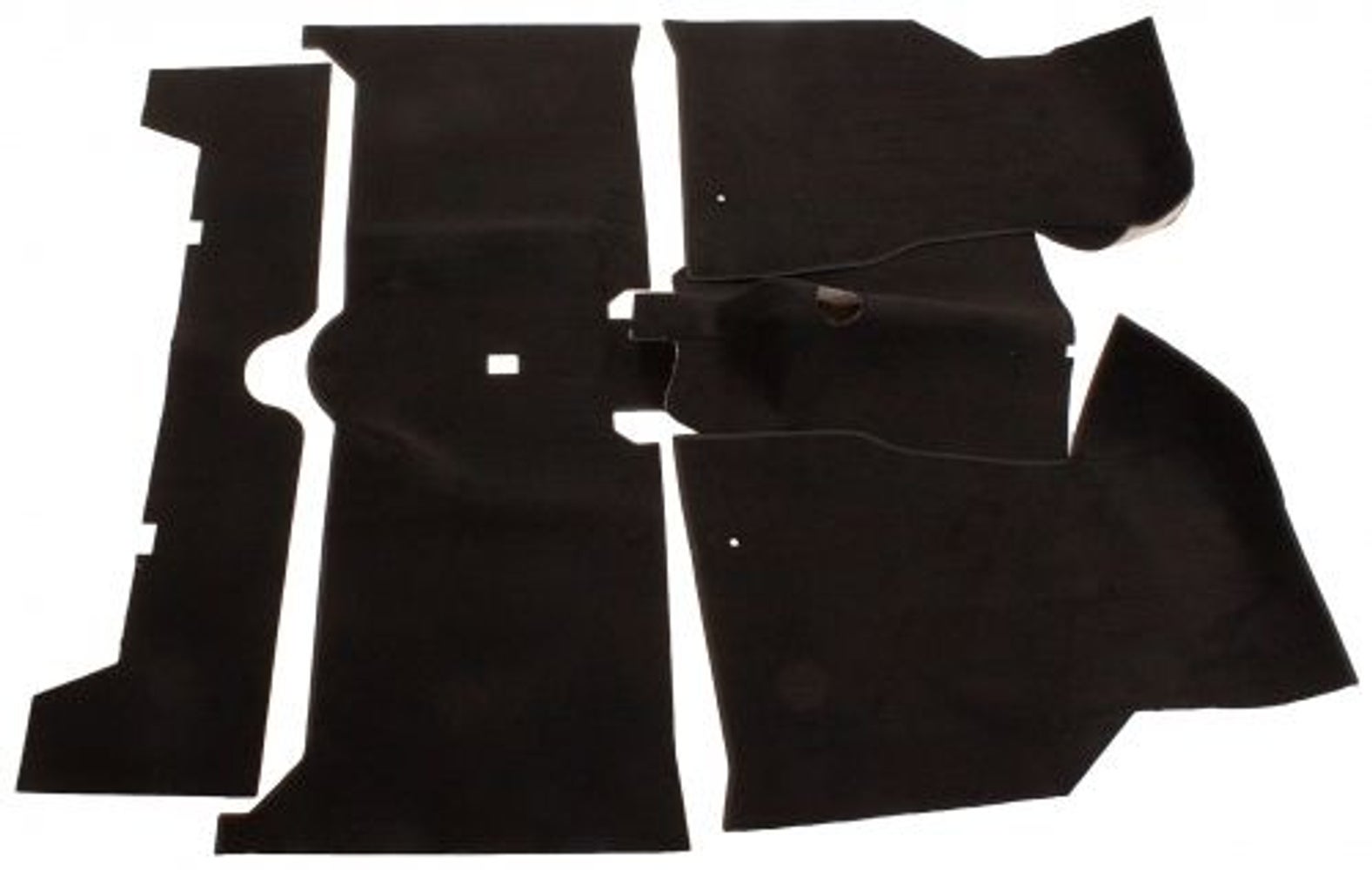 Mattsats svart textil