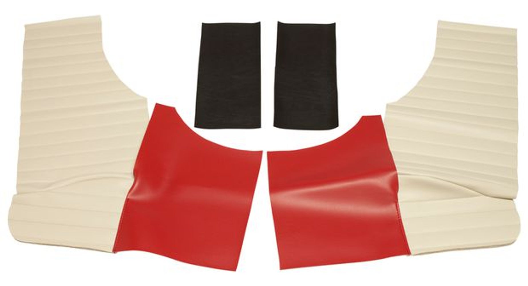 Paneler Bakre sida Volvo PV 544A 1958-60 US röd/beige