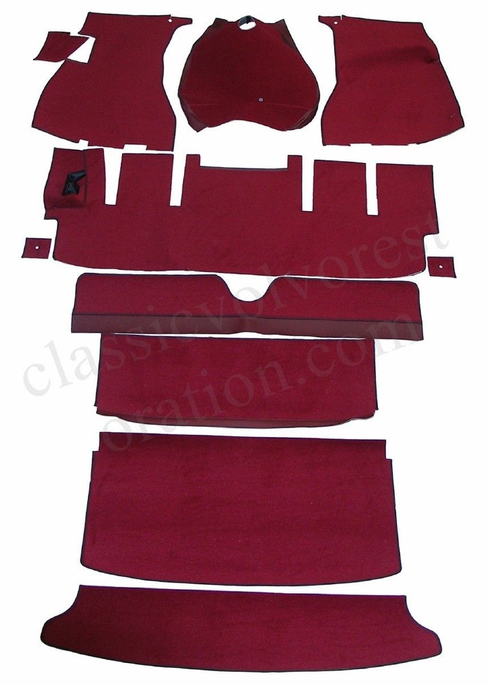 Mattsats röd textil