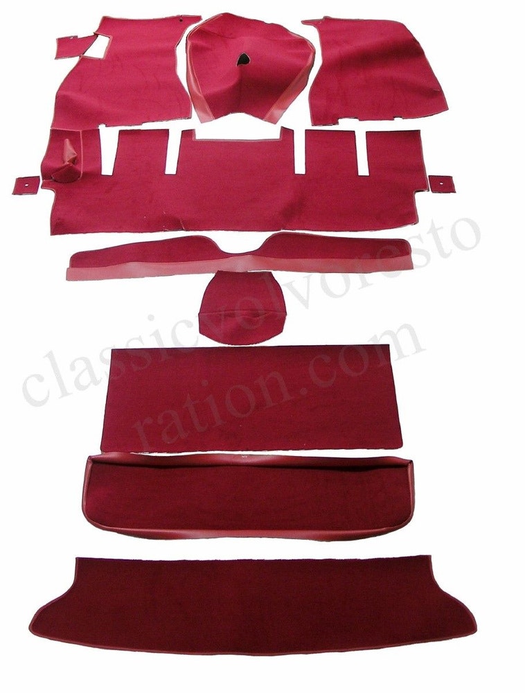 Mattsats röd textil