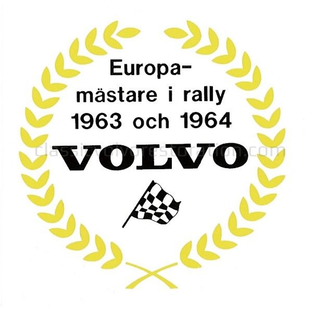 Décalcomanie "Europamästare" 1963-64 (suédoise)