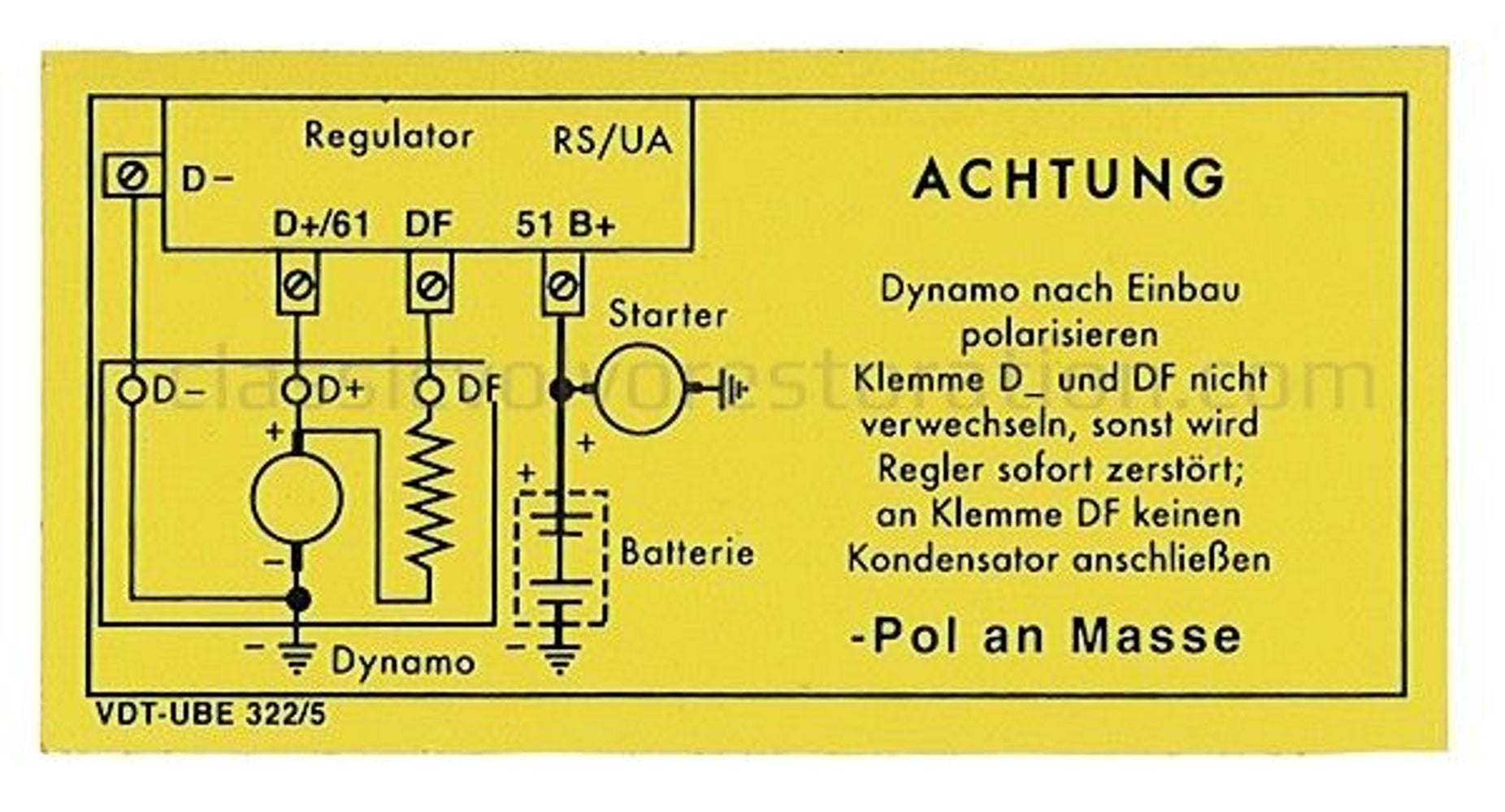 Dekal laddningsrelä 6V