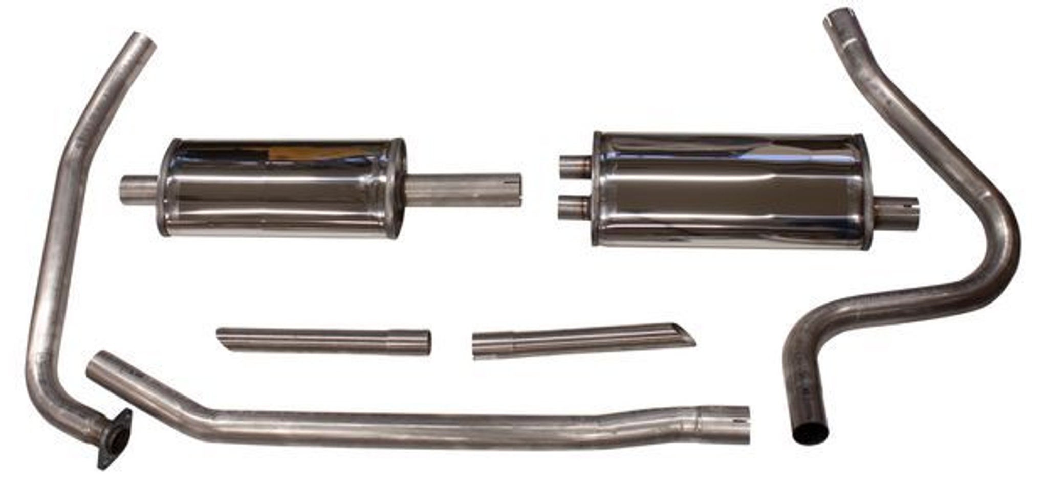 Avgassystem 2" enkelrör rostfritt