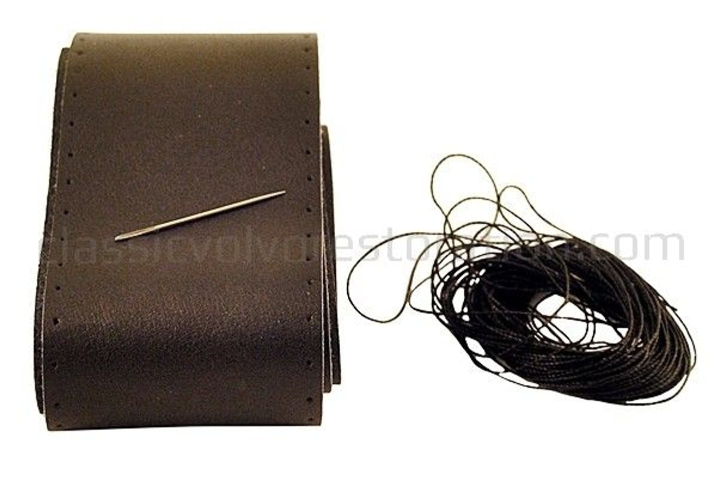 Rattöverdrag svart läder