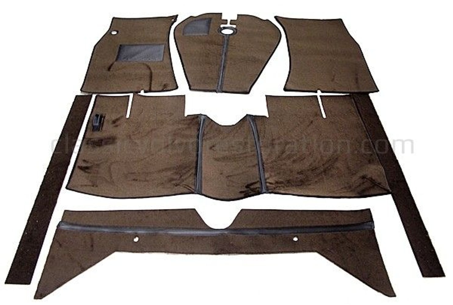 Mattsats brun textil