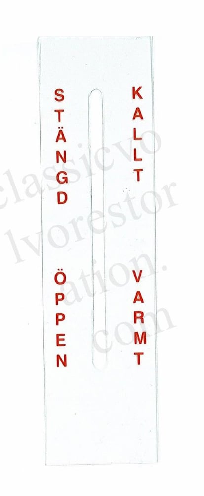 Décalque régulateur chauffage suéd