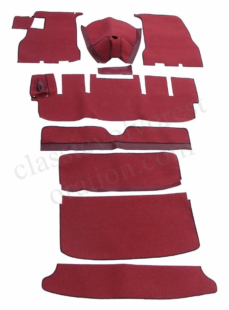 Jeu de tapis rouge textile