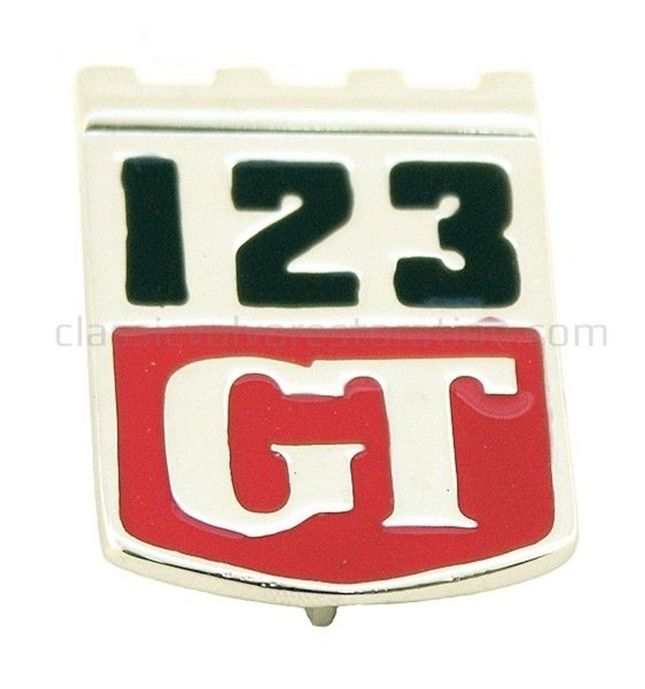Emblem "123 GT" skärm