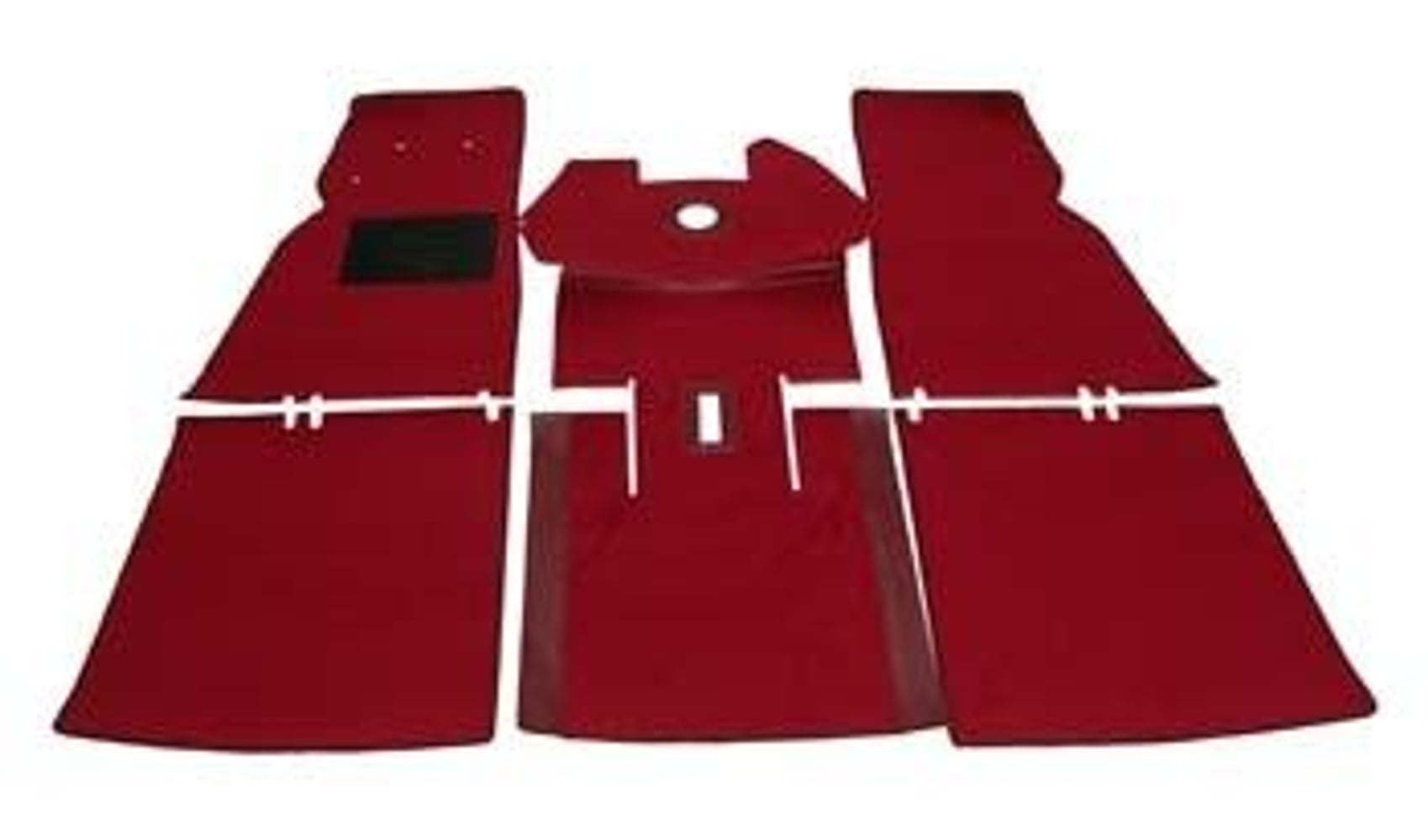 Mattsats röd textil