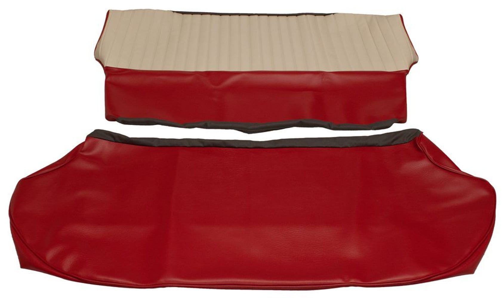 Klädsel baksäte US röd/beige