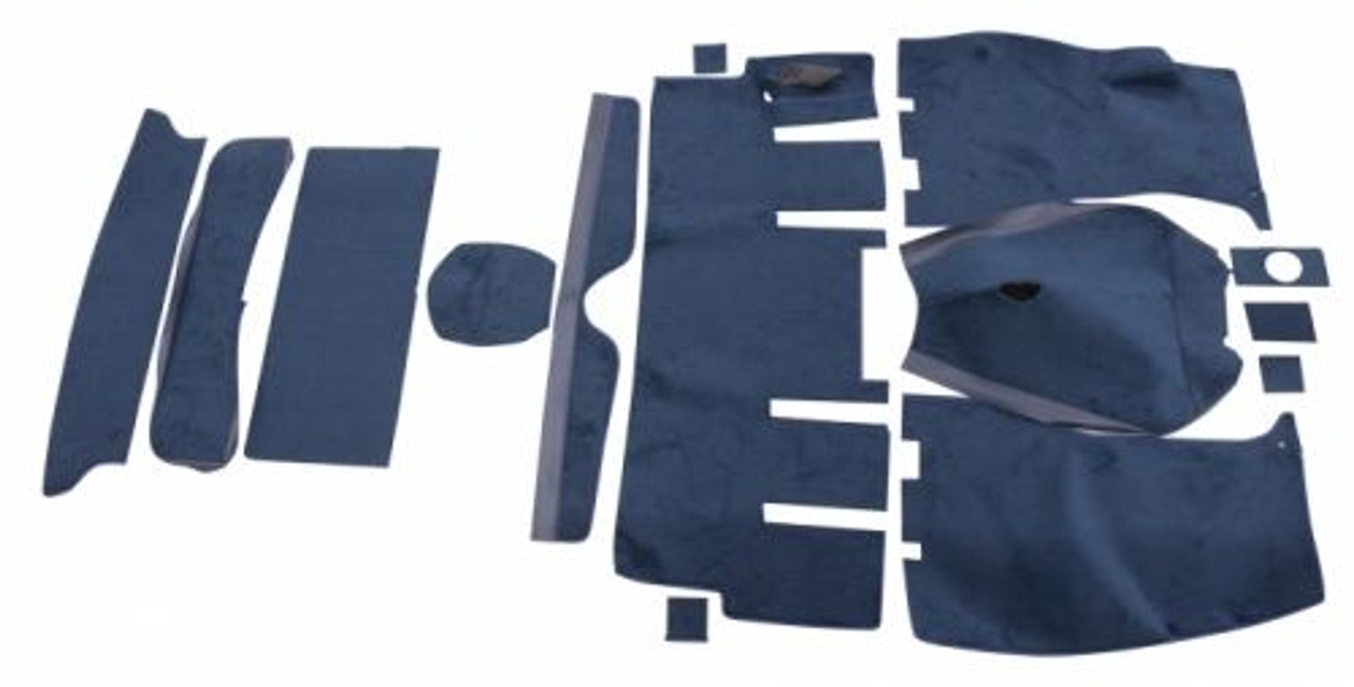 Mattsats blå textil